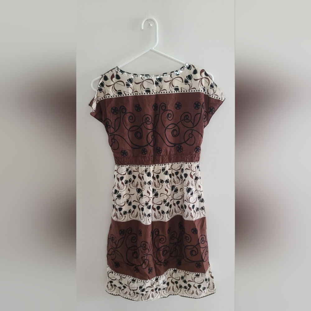 Debenhams Red herring  printed Cotton dress US 4 - Picture 2 of 11